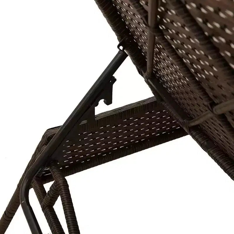 vidaXL Bain de soleil de patio en rotin PE, taille standard
