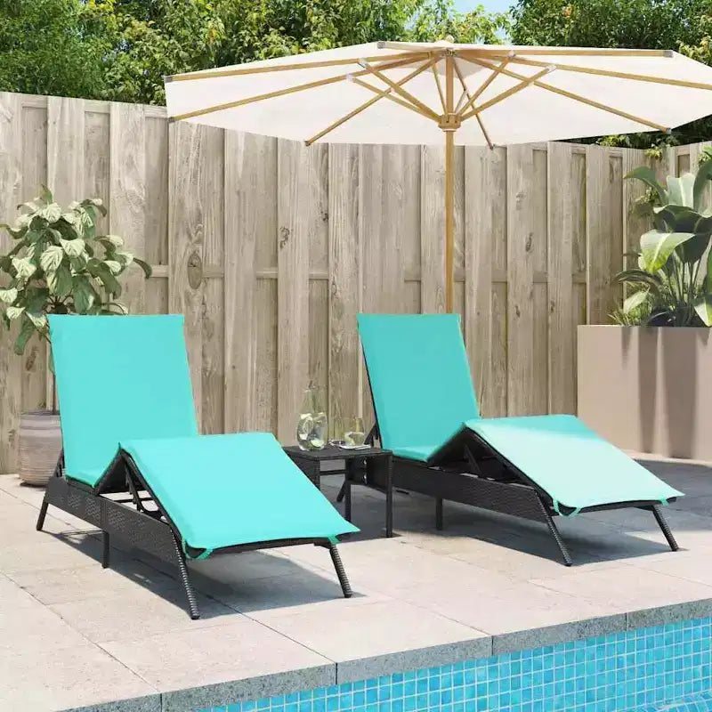 vidaXL Bain de soleil de patio en rotin PE, taille standard
