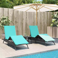 vidaXL Bain de soleil de patio en rotin PE, taille standard