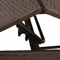vidaXL Bain de soleil de patio en rotin PE, taille standard