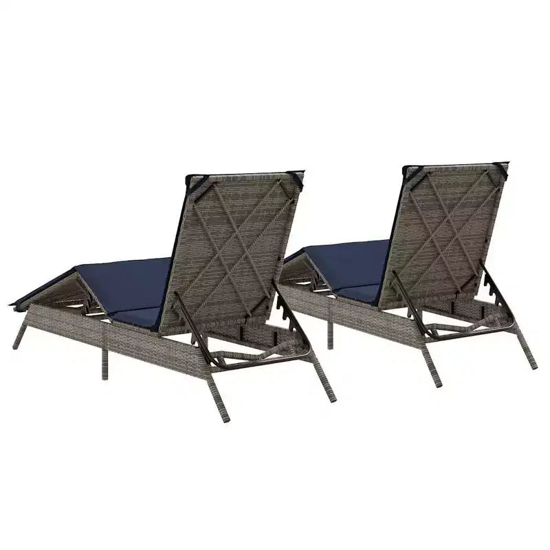 vidaXL Bain de soleil de patio en rotin PE, taille standard