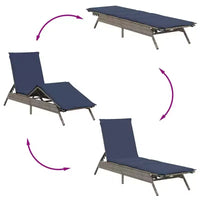 vidaXL Bain de soleil de patio en rotin PE, taille standard
