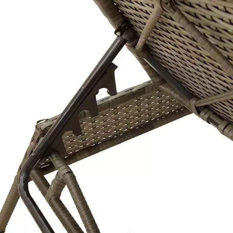 vidaXL Bain de soleil de patio en rotin PE, taille standard