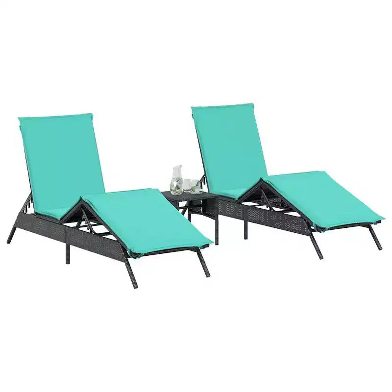 vidaXL Bain de soleil de patio en rotin PE, taille standard