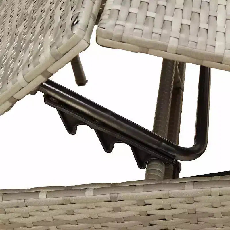 vidaXL Bain de soleil de patio en rotin PE, taille standard