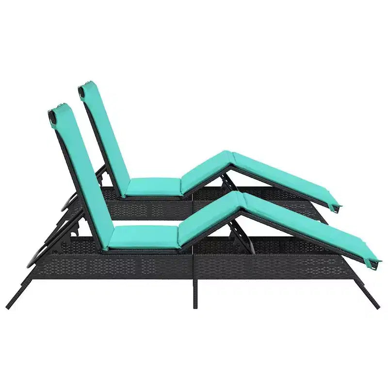 vidaXL Bain de soleil de patio en rotin PE, taille standard