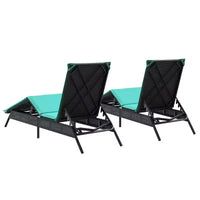 vidaXL Bain de soleil de patio en rotin PE, taille standard