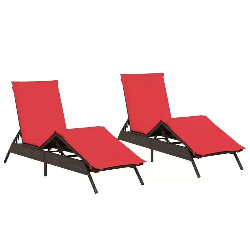vidaXL Bain de soleil de patio en rotin PE, taille standard