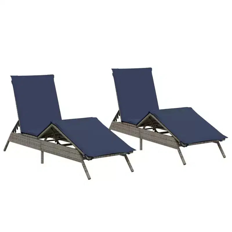 vidaXL Bain de soleil de patio en rotin PE, taille standard