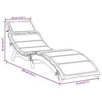 vidaXL Bain de soleil 21,65 x 72,44 x 25,20 po en bois d'acacia massif
