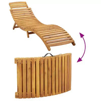 vidaXL Bain de soleil 21,65 x 72,44 x 25,20 po en bois d'acacia massif