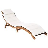 vidaXL Sun lounger21.65 x 72.44 x 25.20 in Solid Acacia Wood