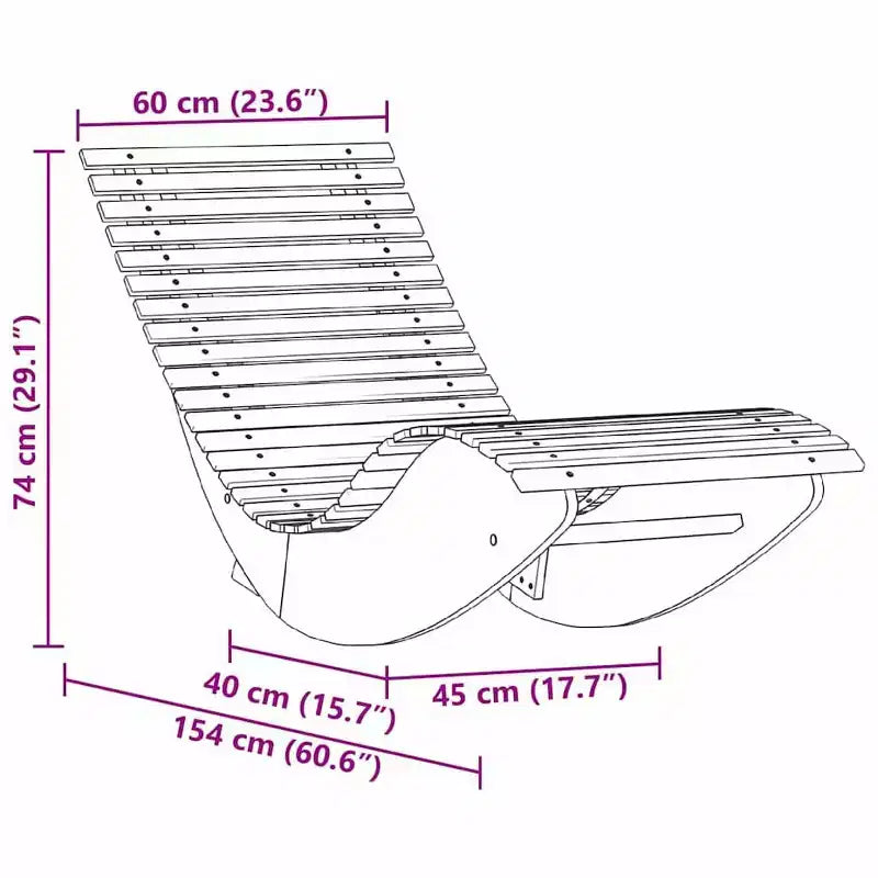 vidaXL Bain de soleil 2 pièces brun 60,63 x 23,62 x 29,13 po en bois d'acacia massif
