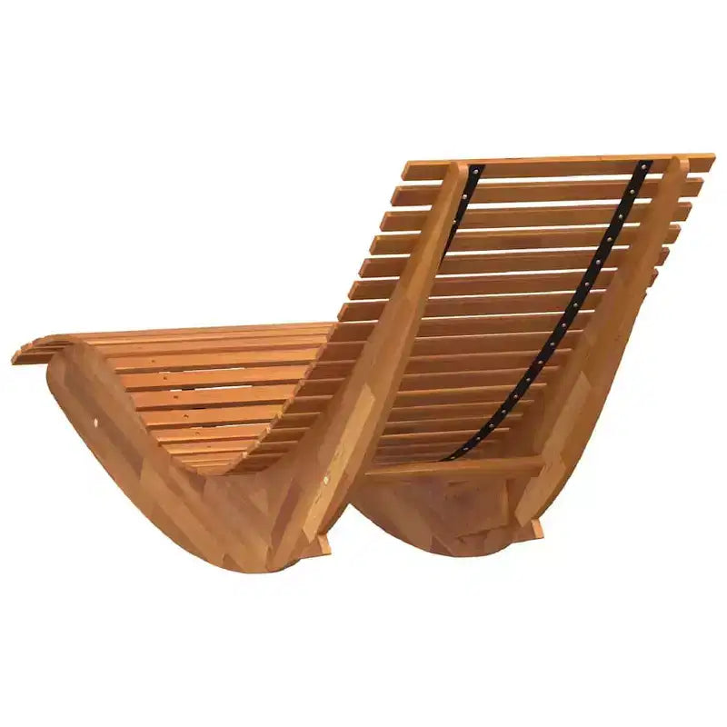 vidaXL Bain de soleil 2 pièces brun 60,63 x 23,62 x 29,13 po en bois d'acacia massif