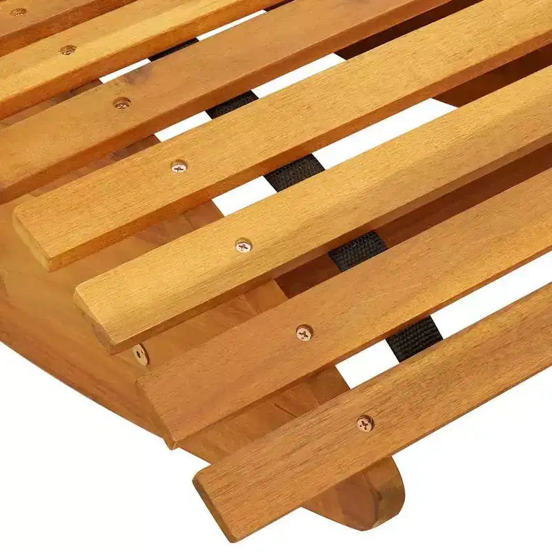 vidaXL Bain de soleil 2 pièces brun 60,63 x 23,62 x 29,13 po en bois d'acacia massif