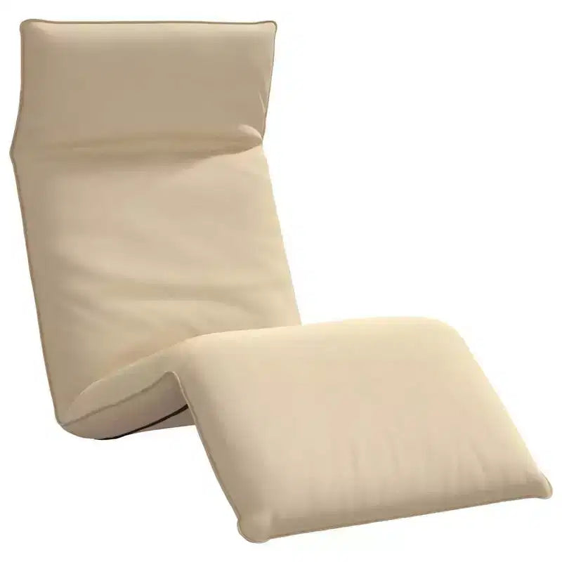 vidaXL Chaise longue de jardin Tissu Oxford beige 100 % polyester, cadre en métal