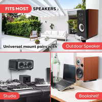 Pyle supports muraux universels pour barre de son haut-parleur - noir
