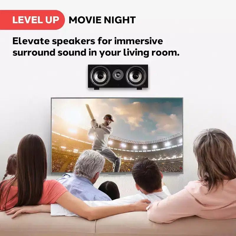 Pyle supports muraux universels pour barre de son haut-parleur - noir