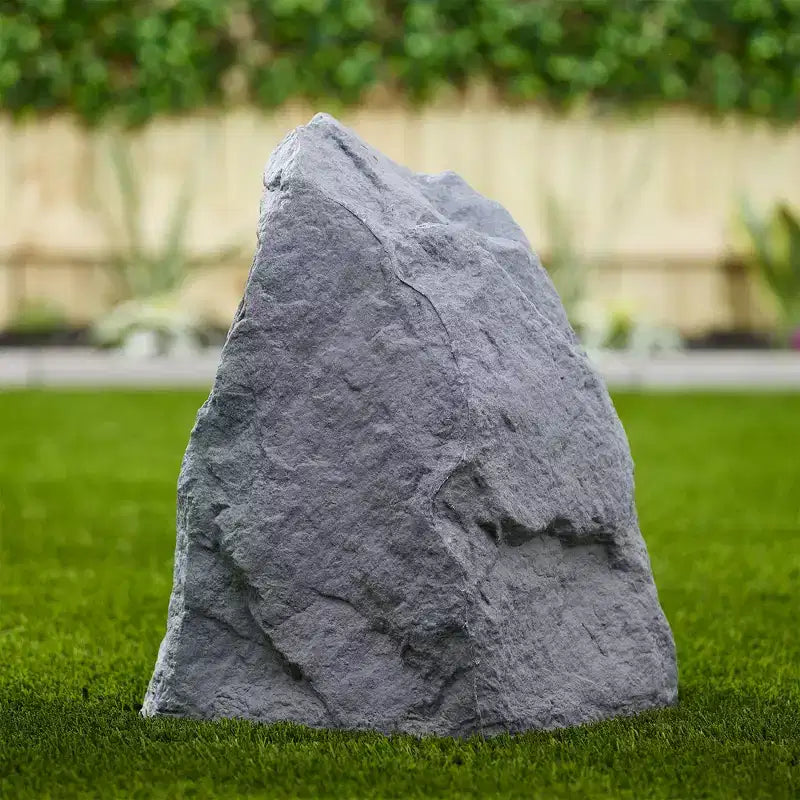 Algreen Receptacle Grand couvre-rocher decoratif d'extérieur, accent paysager de pelouse et de jardin pour dissimuler fils ou autres equipements, gris chaud