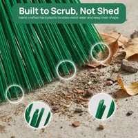 Balai à feuilles de jardin à long manche extensible, outil de nettoyage pour feuilles, herbe et debris pour pelouse et allee