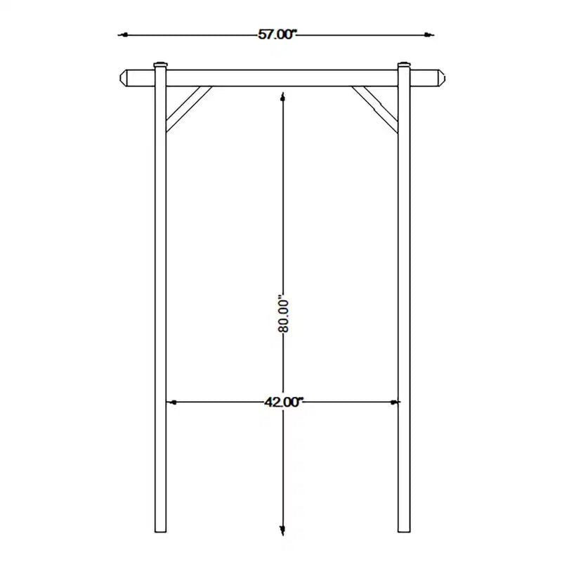 Arche de jardin Dura-Trel Elmwood, 57 x 84 pouces, en PVC, pour terrasse, décoration de cadre extérieur ou treillis pour plantes grimpantes, blanc