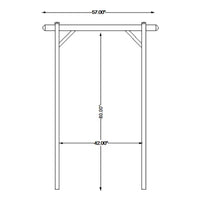 Arche de jardin Dura-Trel Elmwood, 57 x 84 pouces, en PVC, pour terrasse, décoration de cadre extérieur ou treillis pour plantes grimpantes, blanc