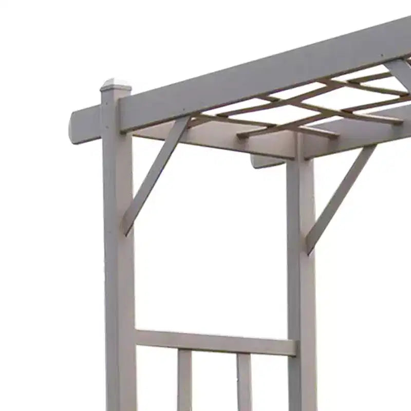 Arche de jardin Dura-Trel Elmwood, 57 x 84 pouces, en PVC, pour terrasse, décoration de cadre extérieur ou treillis pour plantes grimpantes, blanc