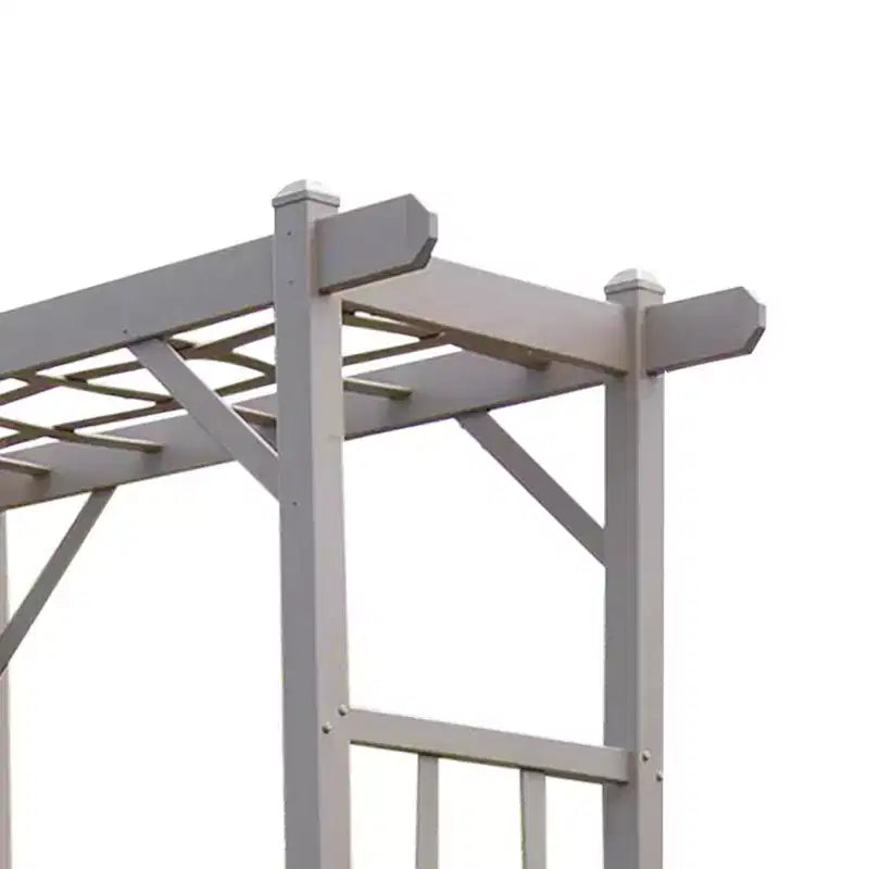 Arche de jardin Dura-Trel Elmwood, 57 x 84 pouces, en PVC, pour terrasse, décoration de cadre extérieur ou treillis pour plantes grimpantes, blanc