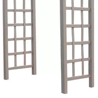 Arche de jardin Dura-Trel Elmwood, 57 x 84 pouces, en PVC, pour terrasse, décoration de cadre extérieur ou treillis pour plantes grimpantes, blanc