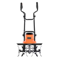 Motoculteur électrique filaire VEVOR, largeur de travail de 45,7 cm, motoculteur de jardin de 13,5 A, cultivateur avec dents en acier et poignée pliable, orange et noir