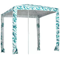 Parasol de plage rapide, parasol de 2 m à montage facile avec sacs de sable et sac de transport, protection UV50+ pour enfants et famille