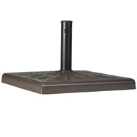 Base de parasol de patio en resine 42 lb, support de parasol carre d'extérieur 20 pour mâts de 1,26, 1,5 et 1,9 dia