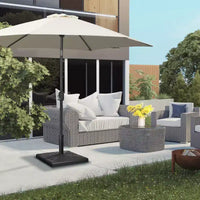 Base de parasol de patio en resine 42 lb, support de parasol carre d'extérieur 20 pour mâts de 1,26, 1,5 et 1,9 dia