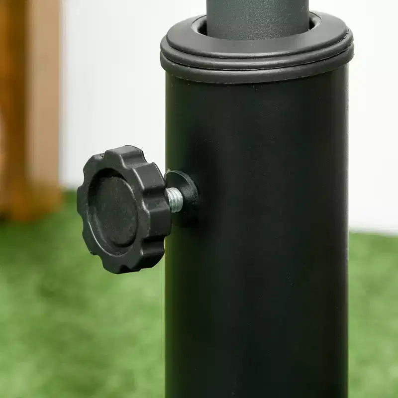 Base de parasol de patio en resine 42 lb, support de parasol carre d'extérieur 20 pour mâts de 1,26, 1,5 et 1,9 dia