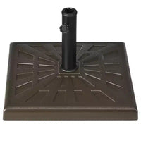 Base de parasol de patio en resine 42 lb, support de parasol carre d'extérieur 20 pour mâts de 1,26, 1,5 et 1,9 dia
