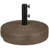 Pied de parasol pour mâts de 1,5 ou 2, base de parasol ronde à remplir pour l'extérieur, la pelouse, la terrasse.