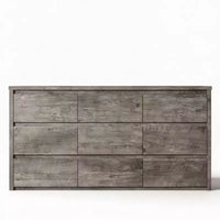 Commode en bois à 9 tiroirs pour chambre à coucher, grande commode moderne, grand meuble de rangement pour salon, couloir ou entrée.