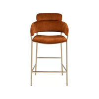 Meridian Furniture, Tabouret de comptoir en velours Yara