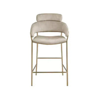 Meridian Furniture, Tabouret de comptoir en velours Yara