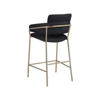 Meridian Furniture, Tabouret de comptoir en velours Yara