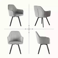 Furniliving Lot de 2 chaises de salle à manger du milieu du siècle Chaises de salle à manger rembourrées avec accoudoirs