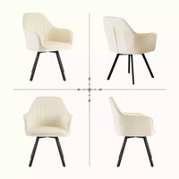 Furniliving Lot de 2 chaises de salle à manger du milieu du siècle Chaises de salle à manger rembourrées avec accoudoirs