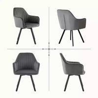 Furniliving Lot de 2 chaises de salle à manger du milieu du siècle Chaises de salle à manger rembourrées avec accoudoirs