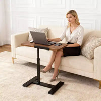 Table de chevet à hauteur réglable avec roulettes, plateau séparé, table de chevet inclinable, bureau debout mobile pour ordinateur portable, chariot avec rangement pour hôpital