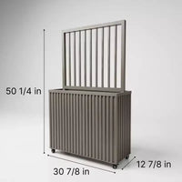 Jardinière cloison en aluminium gris-brun moderne pour espaces intérieurs et extérieurs, jardinière d'intimité avec drainage et finition durable