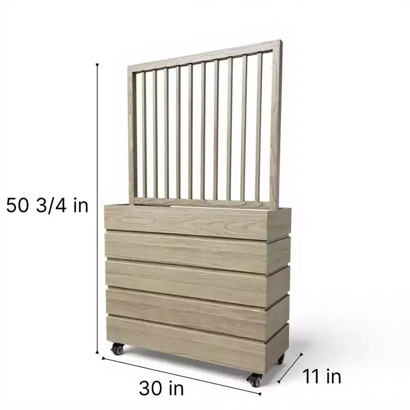 Jardinière de séparation moderne en aluminium brun cendré pour espaces intérieurs et extérieurs, jardinière d'intimité avec drainage et finition durable