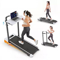 Tapis de course incliné à 15 % Sailvan, pliable, pour bureau, avec table réglable, capacité de 204 kg pour bureau à domicile