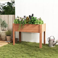 Jardin potager surélevé de 101,6 x 50,8 x 78,7 cm avec pieds, bac de plantation surélevé en bois massif pour légumes, herbes aromatiques et fleurs, montage facile