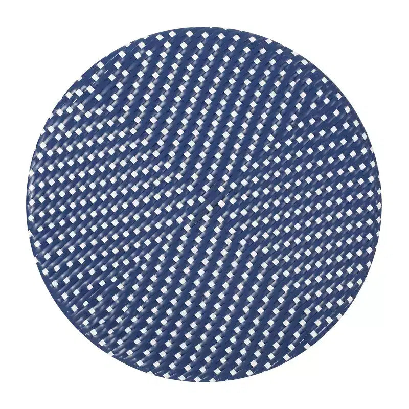 GDFStudio Catalina Ensemble bistro français moderne d'extérieur 3 pièces en aluminium au design imitation rotin et table ronde