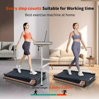 Tapis roulant portable avec inclinaison 8 niveaux, tapis de marche sous le bureau avec moteur 2.55HP, capacité 220 lbs, écran LED, design peu encombrant pour la maison et le bureau